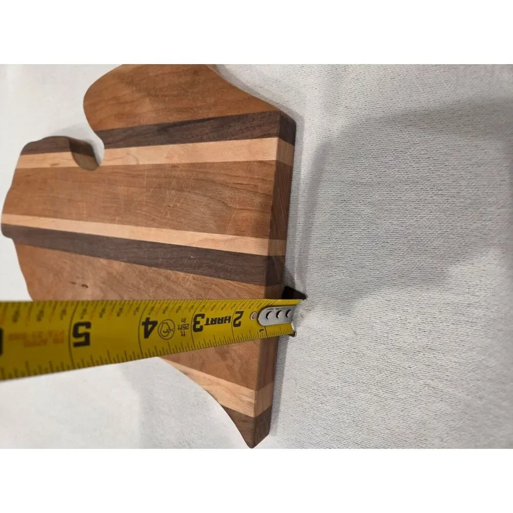 Cento Anni Elements Michigan Shaped Hardwood Cutting Board Serving Tray Ev Logo